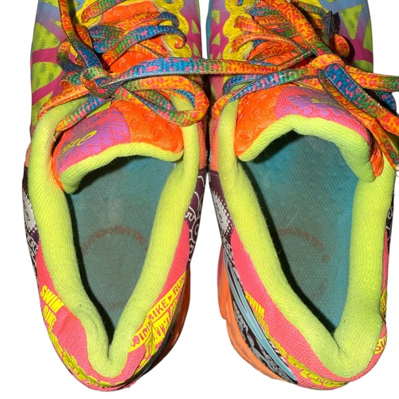 ASICS Gel-Noosa Tri 9 Womens 8 Pre-Owned Running Shoes Multi-Color Neon T458N - Picture 10 of 14